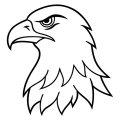 Sleek Eagle Outline in Vector Format