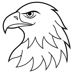 Sleek Eagle Outline in Vector Format