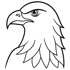 Sleek Eagle Outline in Vector Format