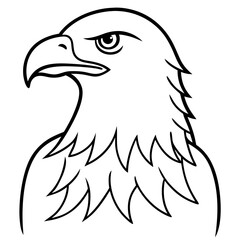 Sleek Eagle Outline in Vector Format