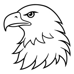 Sleek Eagle Outline in Vector Format