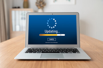Software update on computer for modish version of device software upgrade