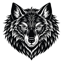 Obraz premium wolf Head icon vector art silhouette design