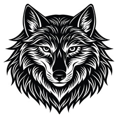 Fototapeta premium wolf Head icon vector art silhouette design