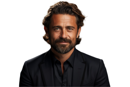 Happy Businessman Standing – Confident and Accomplished