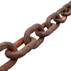 Obraz premium Rusty old chain Isolated Trasnparent Background, Png Isolated, Trasnparent Background