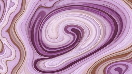 Abstract Swirling Pattern Design In Purple And Beige Tones