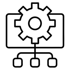 software solution icon vector on white backgroun