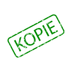 Rubber stamp copy or duplicate for german paperwork, vector of document and bureaucracy, official approval seal, certified legal, administration certification, emblem authority verification