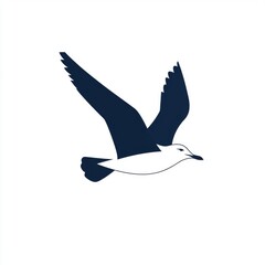 Stylized illustration of a soaring bird, showcasing its elegant wings in a minimalist design.