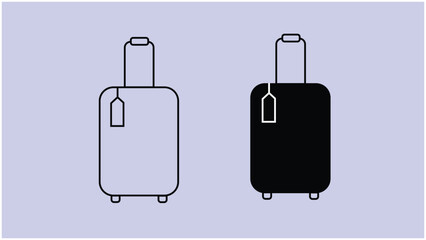 luggage or baggage and planes placed on passport for making advertising media about tourism and all object on blue background, vector 3d on blue background for travel and transport concept design