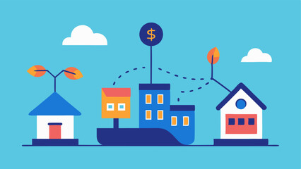 Fototapeta premium These descriptions can guide a designer in creating simple and effective vector illustrations related to real estate crowdfunding.