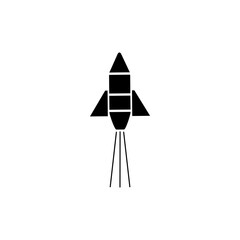  Rocket Icon Object isolated on white background
