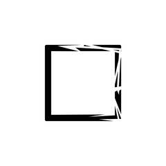 Square frame icon isolated on white background