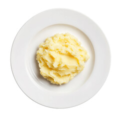 Creamy Mashed Potatoes Served on a White Plate with Simple Presentation