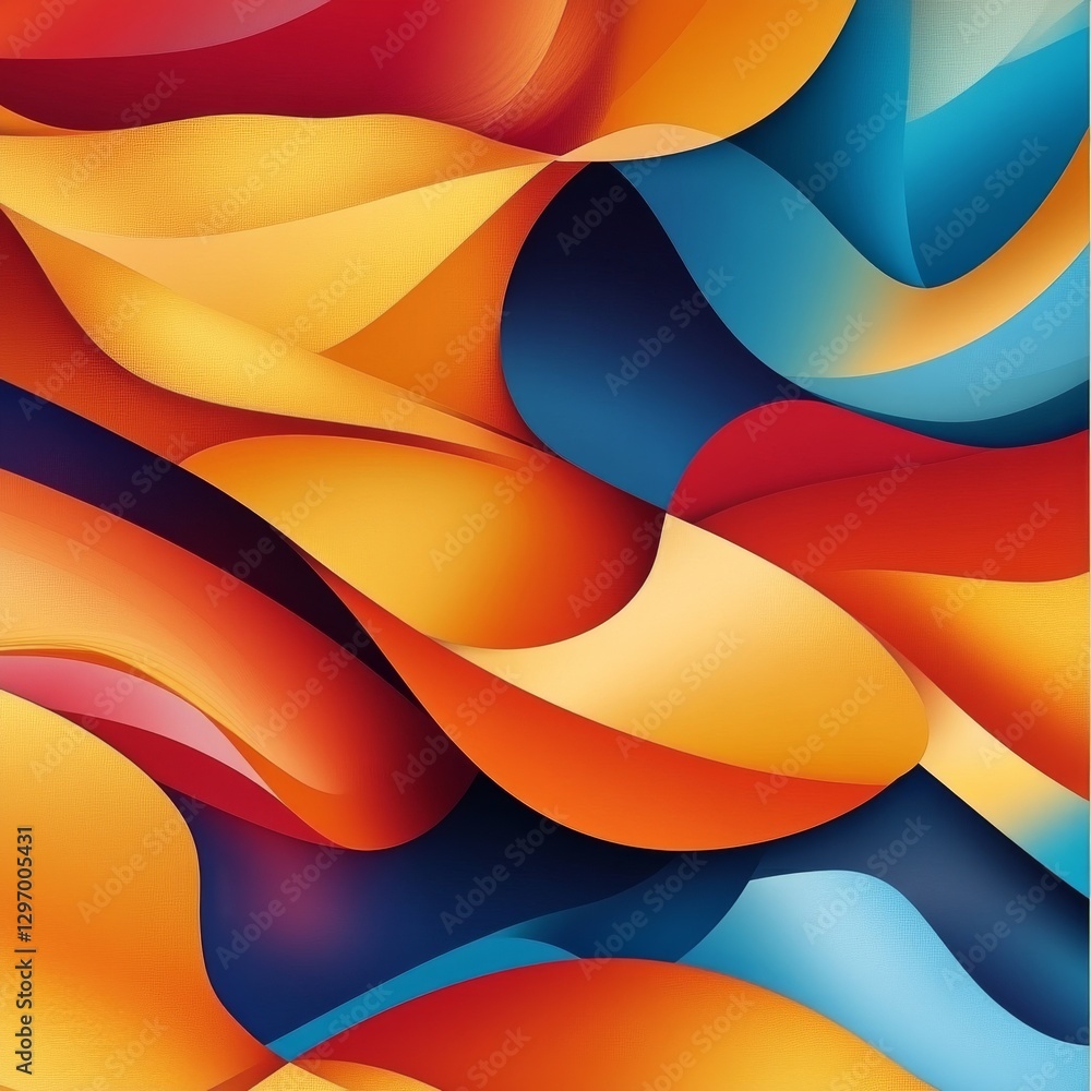 Poster abstract colorful swirls: an artistic blend of vibrant hues creating a dynamic and visually stunning