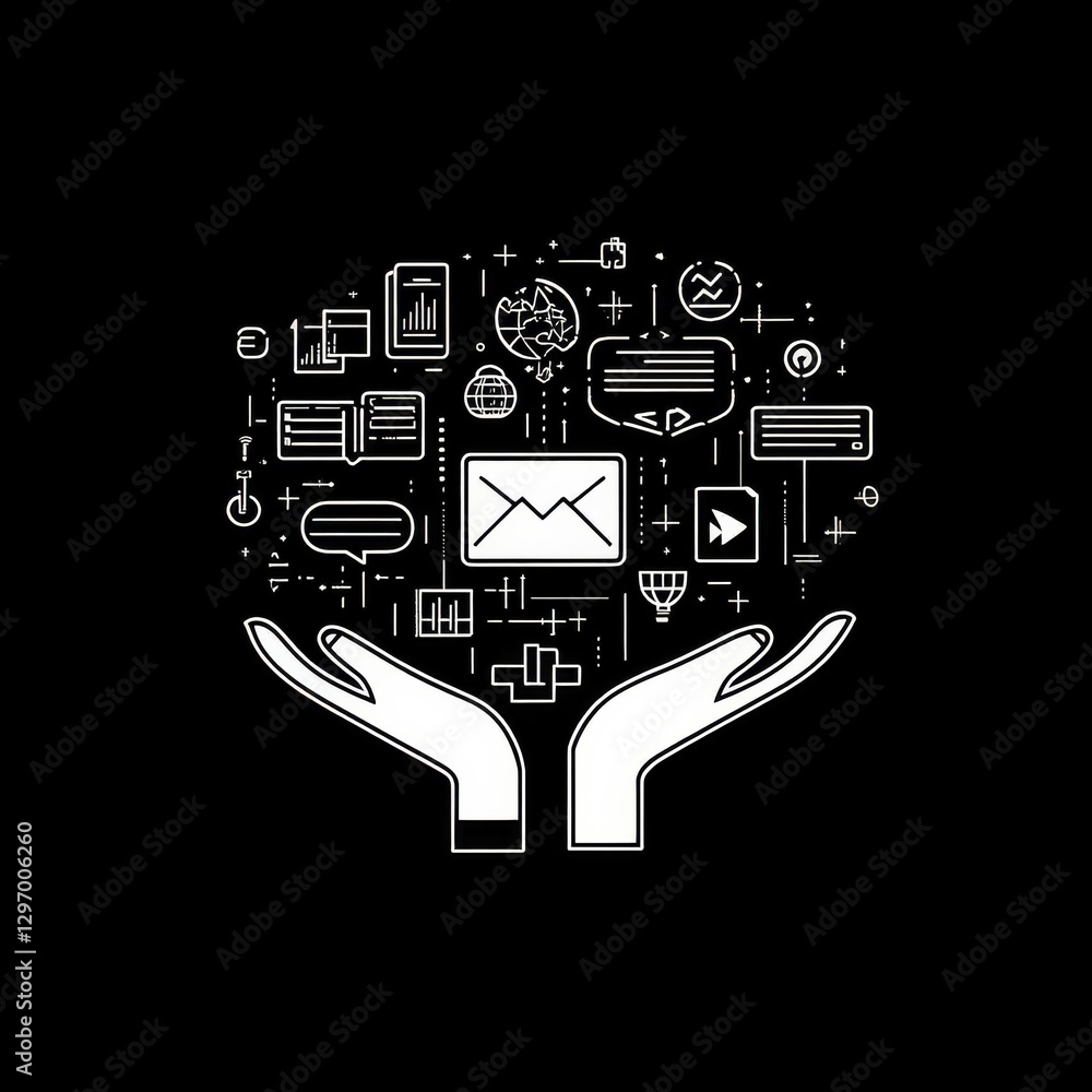 Poster digital communication in the palm of your hand: empowering connections and innovation in a modern wo