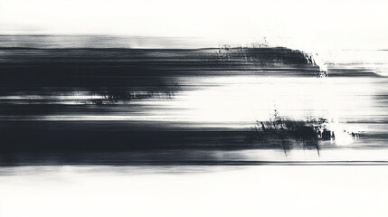 Fototapeta premium Seamless broken printer streaks with faded low ink toner lines create a transparent overlay texture. Abstract glitch pattern evokes dystopia, grunge, and modern gritty, blurry photocopy errors.