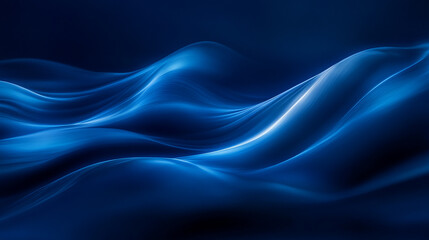 Obraz premium Abstract blue wave background soft smooth flowing design illustration art sea dark lines light ocean
