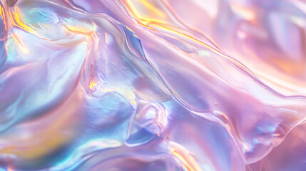 Obraz premium Abstract iridescent background pastel colors smooth texture flowing design modern art vibrant hues