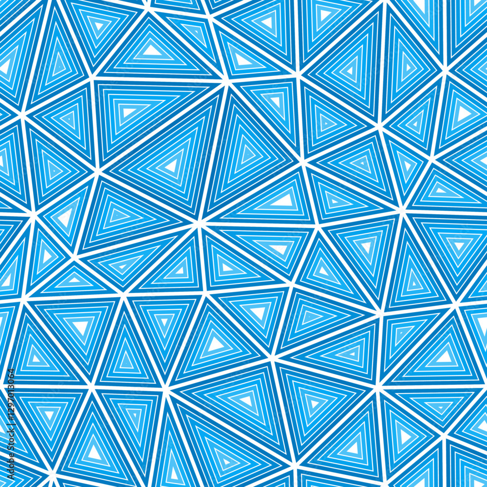 Poster abstract mosaic background. large triangles size. multiple repeated inner triangles. one tone colore