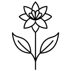 wild flower icon white background