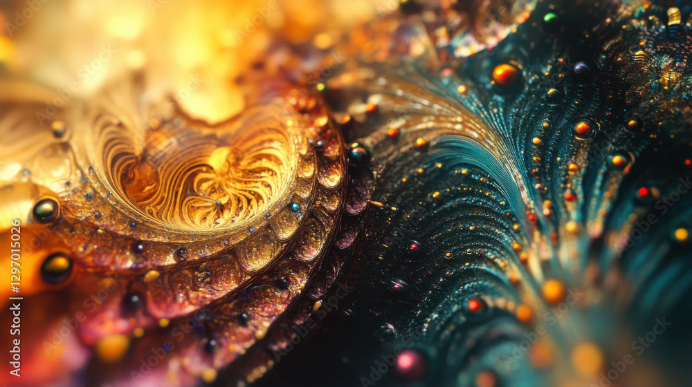 Poster swirling patterns of vibrant colors and textures create a mesmerizing abstract design in a modern ar