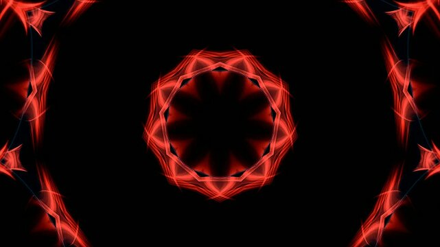 A fiery red flame design with a hot orange glow and black smoke.