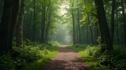 Obraz premium Serene Forest Pathway