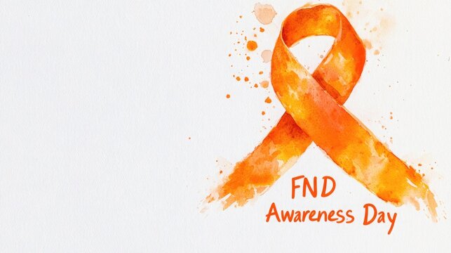 Minimalist Watercolor Illustration for FND Awareness