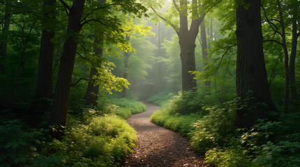 Obraz premium Serene Forest Pathway