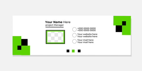 Modern creative email signature design, email signature layout clean design