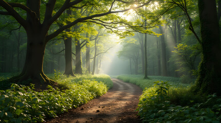 Fototapeta premium Serene Forest Pathway