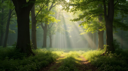 Fototapeta premium Serene Forest Pathway