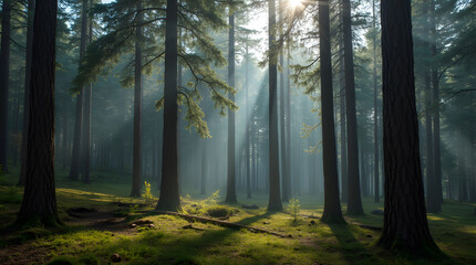 Obraz premium Serene Forest Pathway