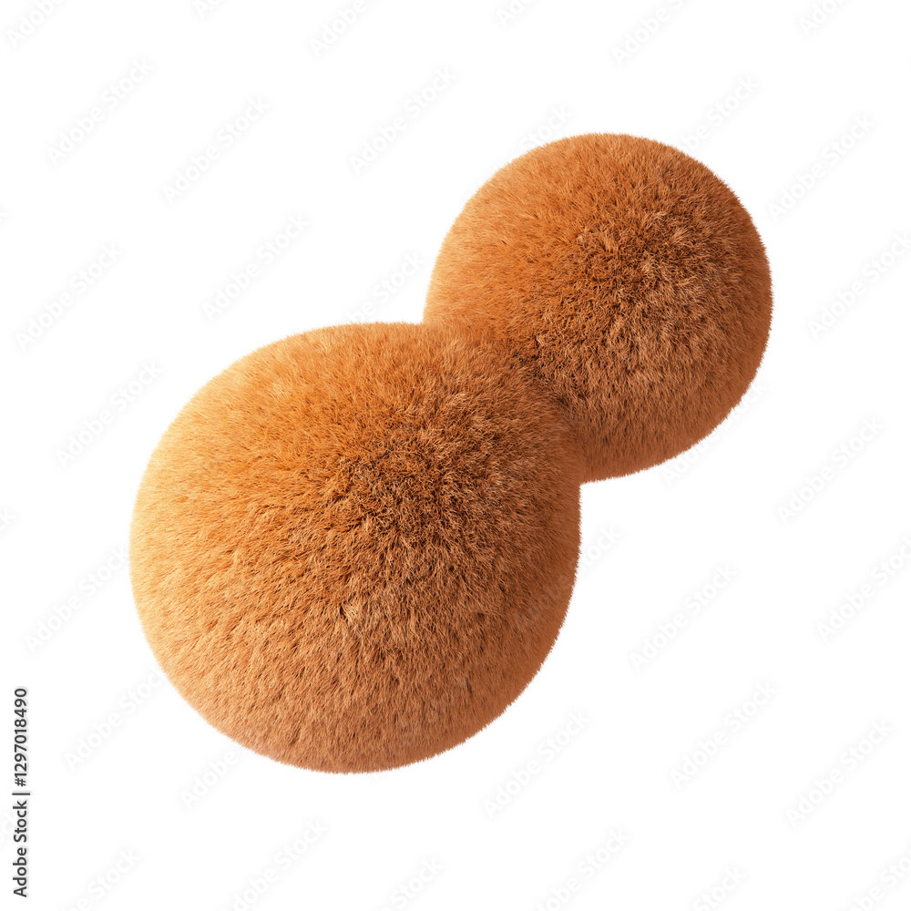 Poster fluffy abstract shape isolated on white background. 3d design element.