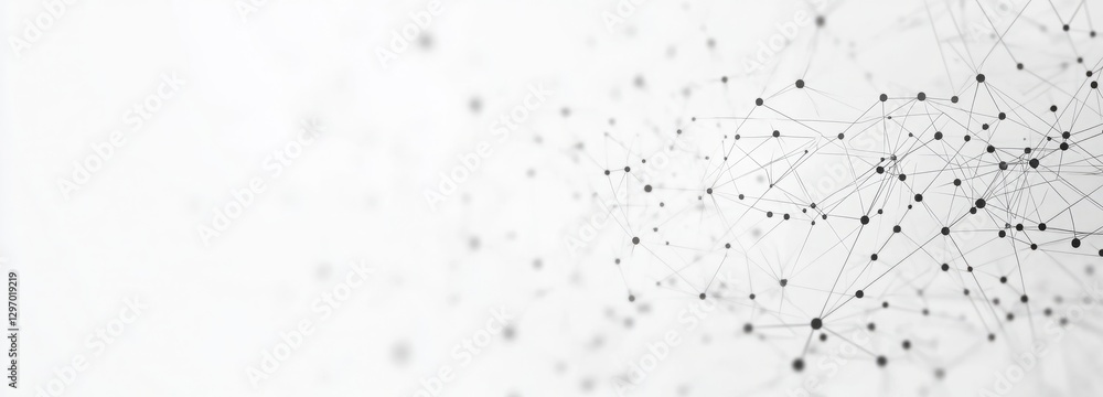 Poster a white background with a lot of dots. abstract background of technology wave and dot.