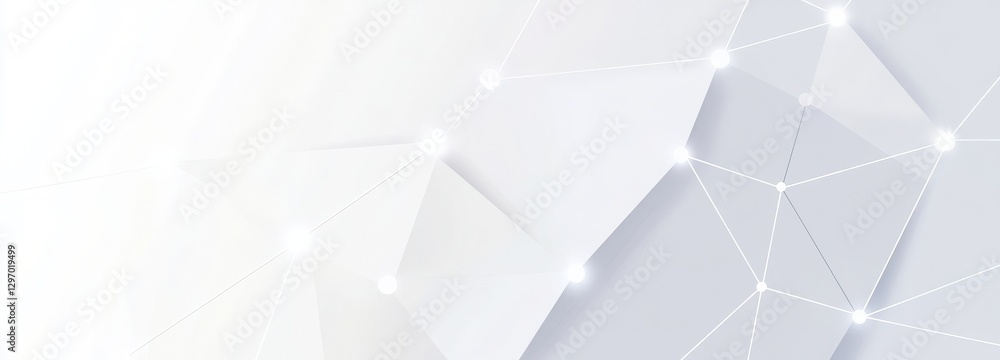 Aufkleber a white background with a lot of lines and dots. abstract background of technology wave and dot.