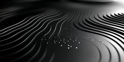 Fototapeta premium Abstract Dark Gray Wavy Lines Background Texture Design Elegant Modern 3D Render