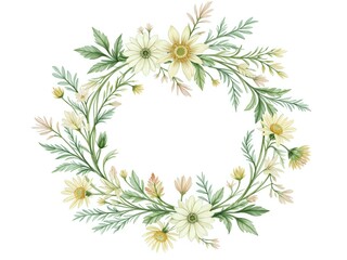 Elegant floral wreath with delicate white flowers