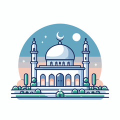 vector image of a beautiful mosque
