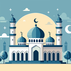 vector image of a beautiful mosque
