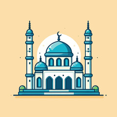 vector image of a beautiful mosque