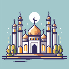 vector image of a beautiful mosque