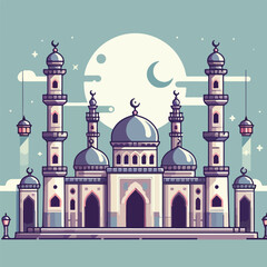 vector image of a beautiful mosque