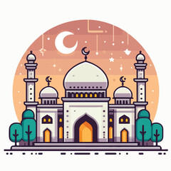 vector image of a beautiful mosque