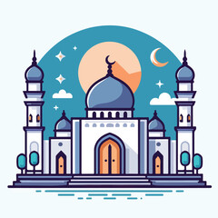 vector image of a beautiful mosque