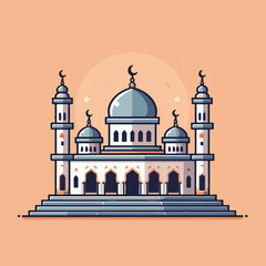vector image of a beautiful mosque