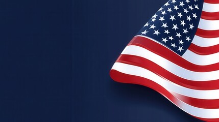 Obraz premium Elegant Corporate Independence Day Slide with American Flag Texture