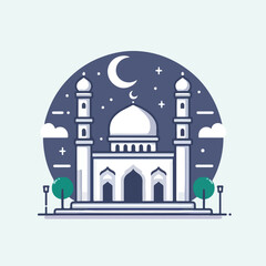 vector image of a beautiful mosque